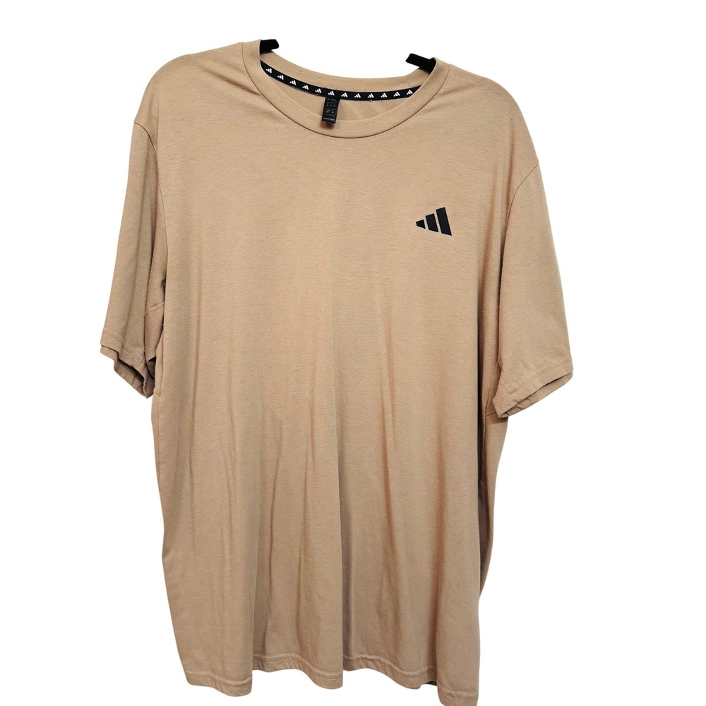 181 | Adidas Aeroready Mens XL Performance Logo Graphic T-Shirt Tan